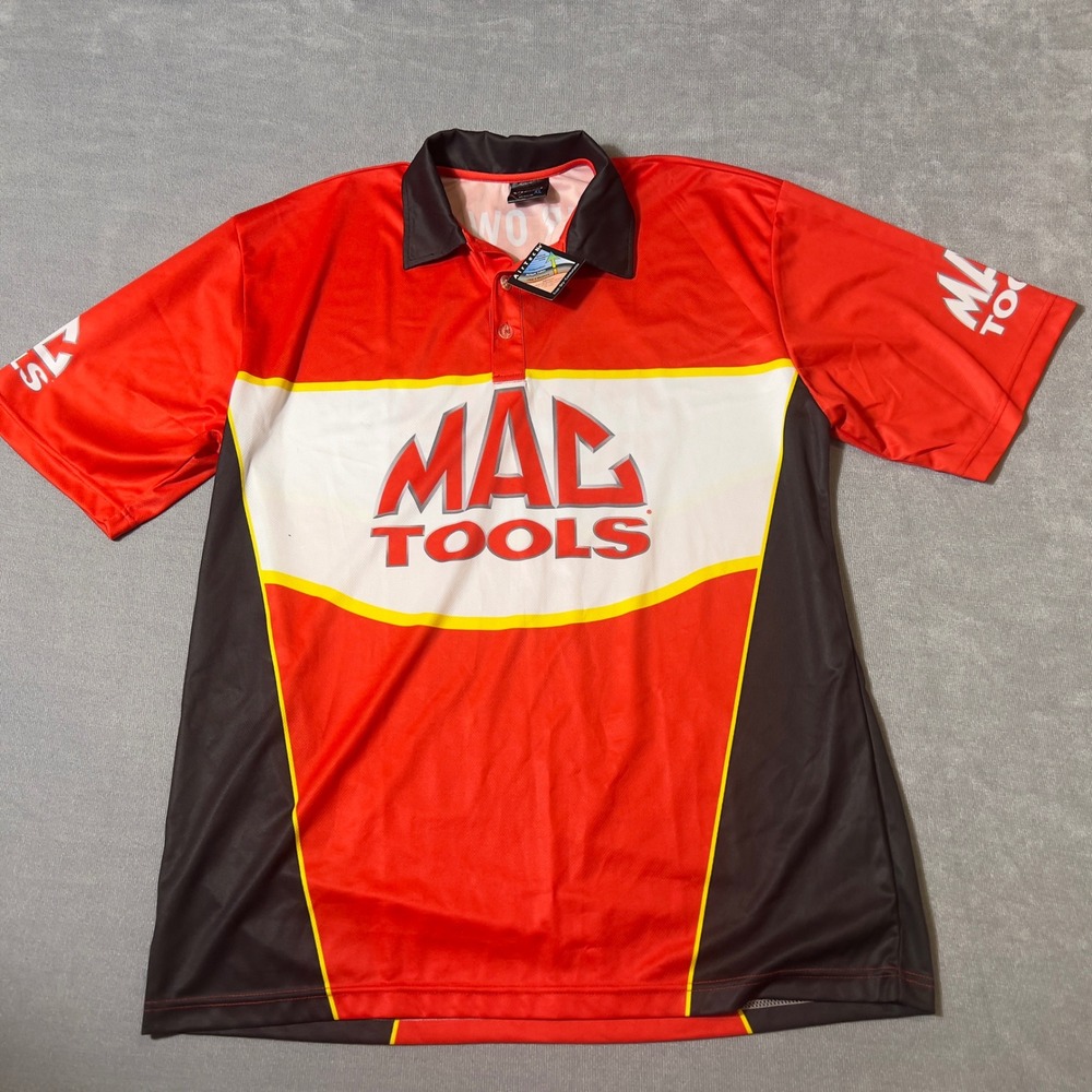 Mac Tools Vicci AirTech Red Black Polo Shirt Mens XL New With Tags Racing Work